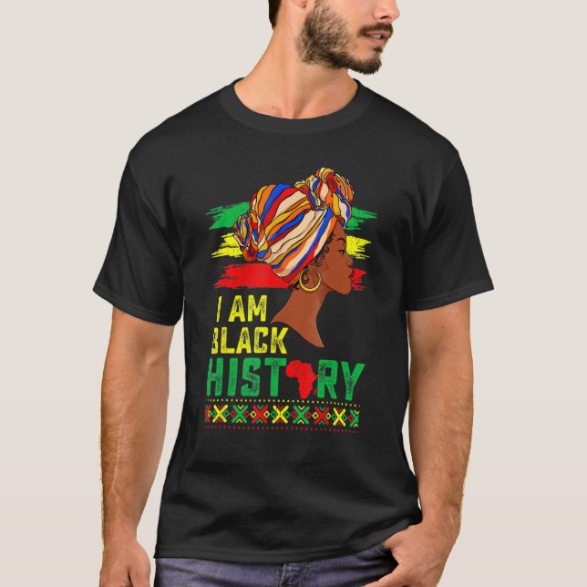 T-shirt I Am The Strong African Queen Girls Black History  (Devant)