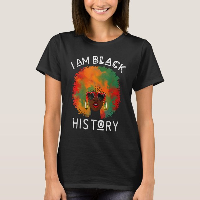 T-shirt I Am The Strong African Queen Girls Black History  (Devant)