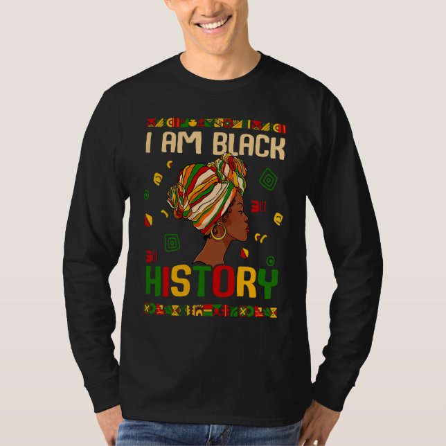 T-shirt I Am The Strong African Queen Girls Black History  (Devant)