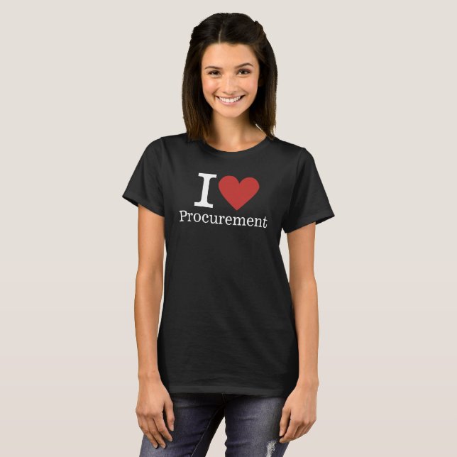 T-shirt I ❤️ Approvisionnement pour les employés CUSTOM Fe (Devant entier)