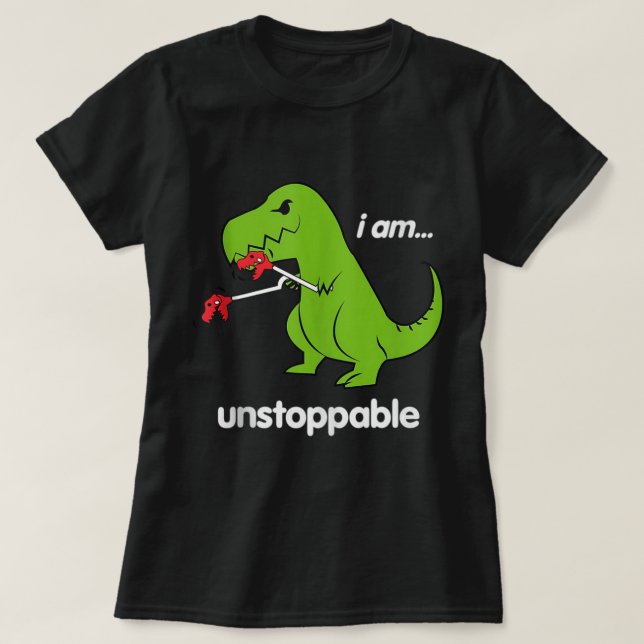 T-shirt I au T-Rex Dinosaur Dino Cool Cute Hum (Design devant)
