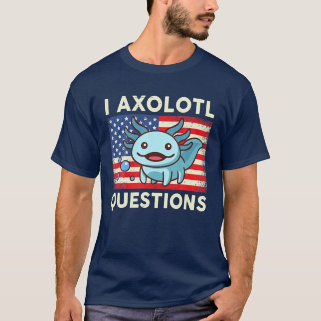 T-shirt I Axolotal Questions Enfants Salamander American A (Devant)