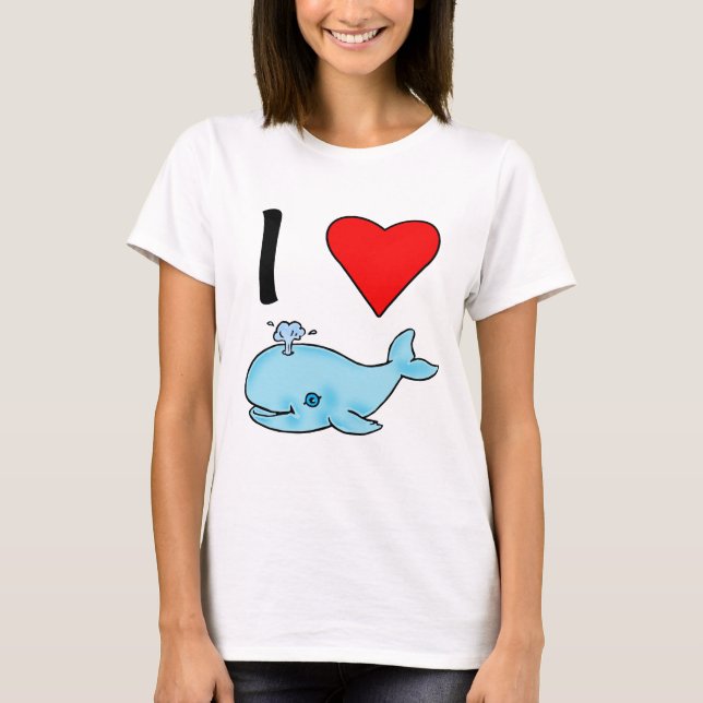 T-shirt I baleines d'amour des baleines I de coeur (Devant)