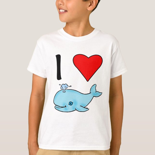 T-shirt I baleines d'amour des baleines I de coeur (Devant)