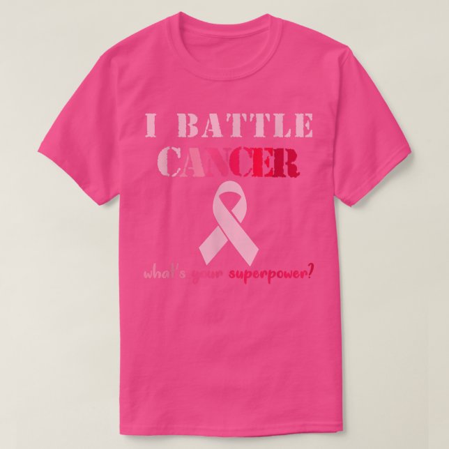T-shirt I Battle Cancer, Enfance Sensibilisation au cancer (Design devant)