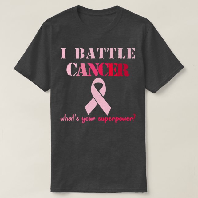 T-shirt I Battle Cancer, Enfance Sensibilisation au cancer (Design devant)