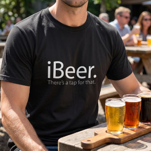T-shirt i Beer - Parodie Technologique Drôle - Humour de B