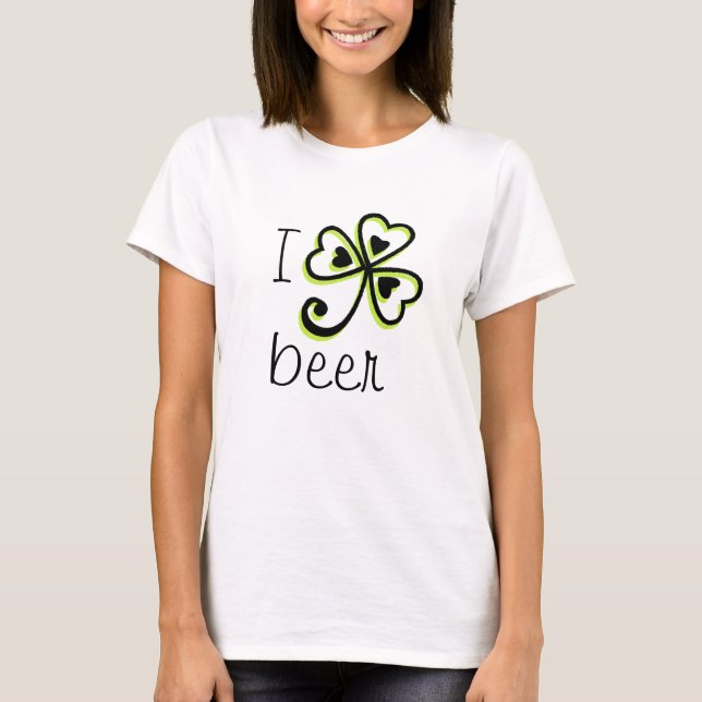 T-shirt I bière de coeur (Devant)