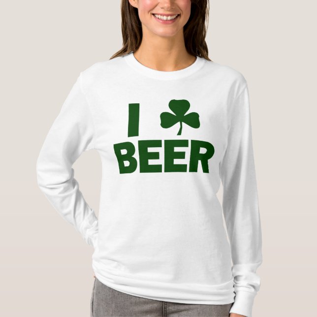 T-shirt I bière de shamrock (Devant)