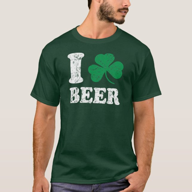 T-shirt I bière de shamrock (Devant)