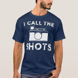 T-shirt I call the shots White Graphic 