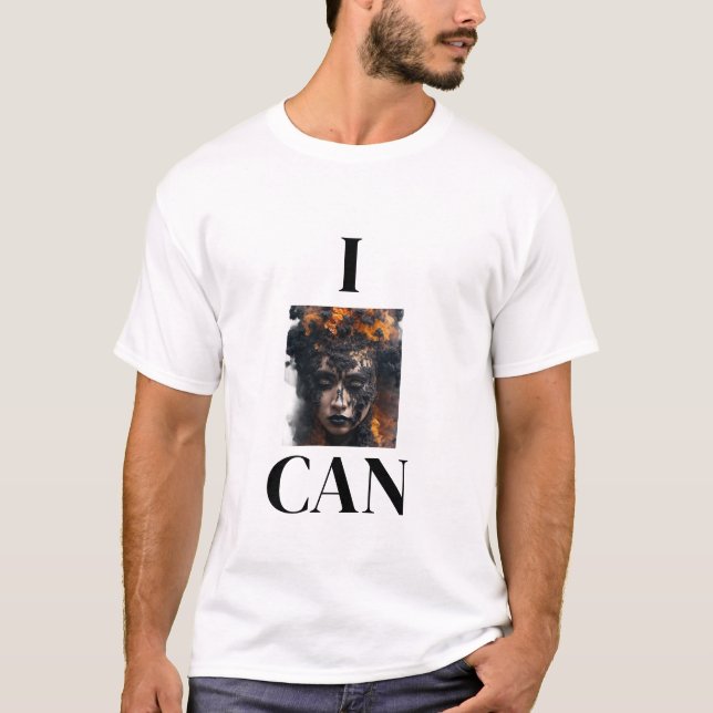 T-shirt "I Can" d'Art Inspirationnel (Devant)