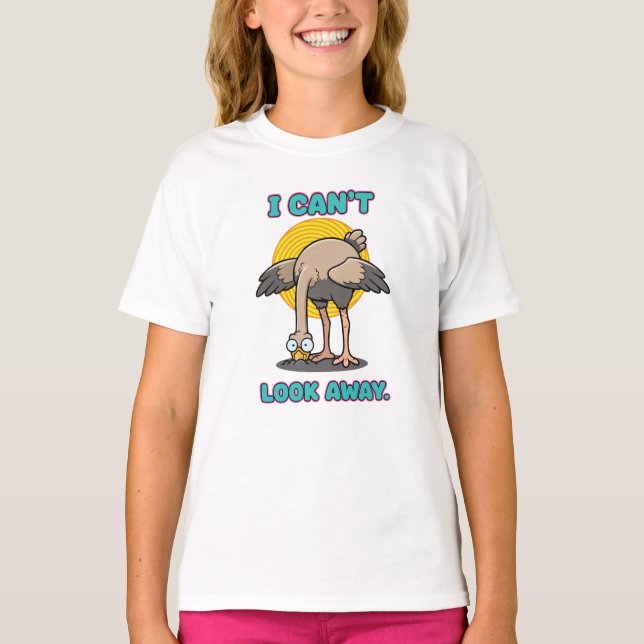 T-shirt I Can’t Look Away Humor Art (Devant)