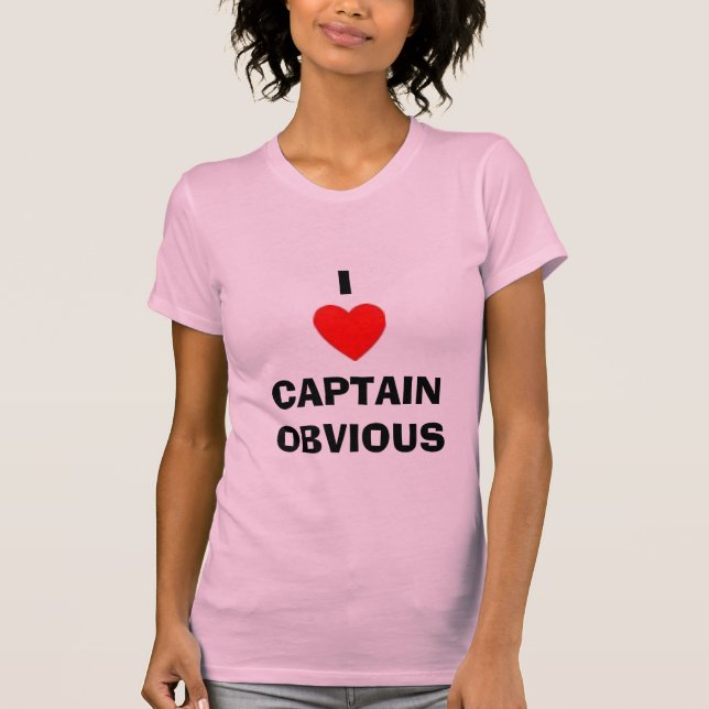T-SHIRT I CAPITAINE OBVIOUS DE COEUR (Devant)