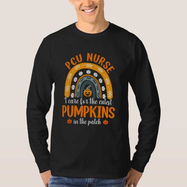 T-shirt I Care The Cutest Pumpkins Rainbow Halloween Pcu N (Devant)