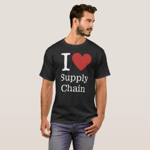 T-shirt I ❤️ Chaîne d'approvisionnement pour les employés