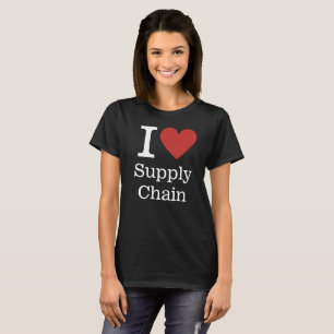 T-shirt I ❤️ Chaîne d'approvisionnement pour les employés 