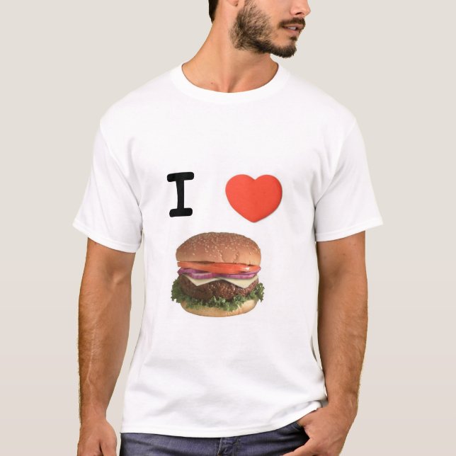 T-SHIRT I CHEESEBURGERS DE COEUR (Devant)