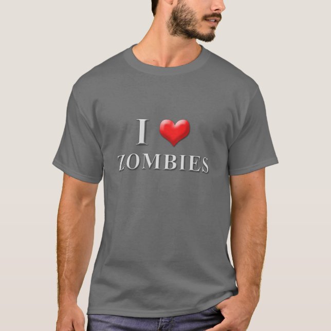T-shirt I chemise 002 de zombis de coeur (Devant)