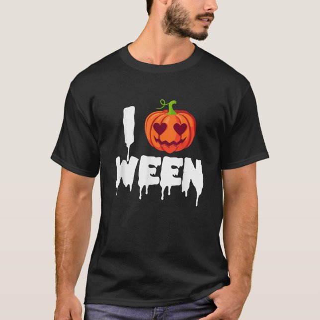 T-shirt I Citrouille Ween Funny Halloween Citation de plai (Devant)