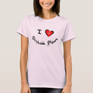 T-shirt I coeur - amour Bichon Poos