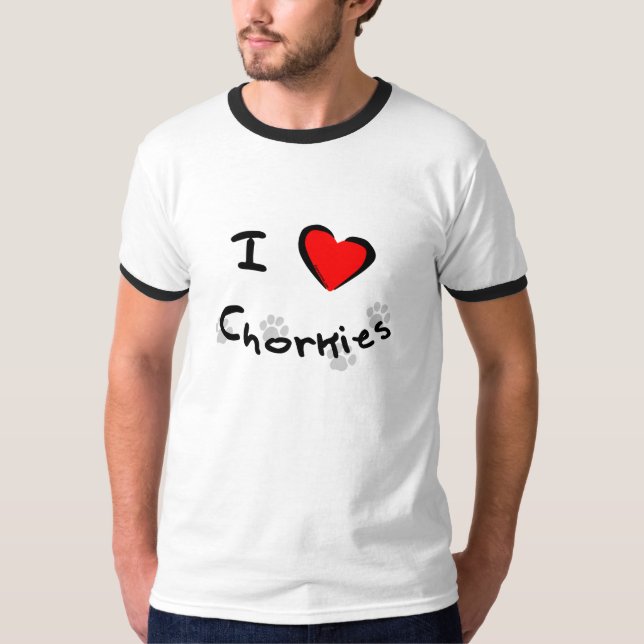 T-shirt I coeur - amour Chorkies (Devant)