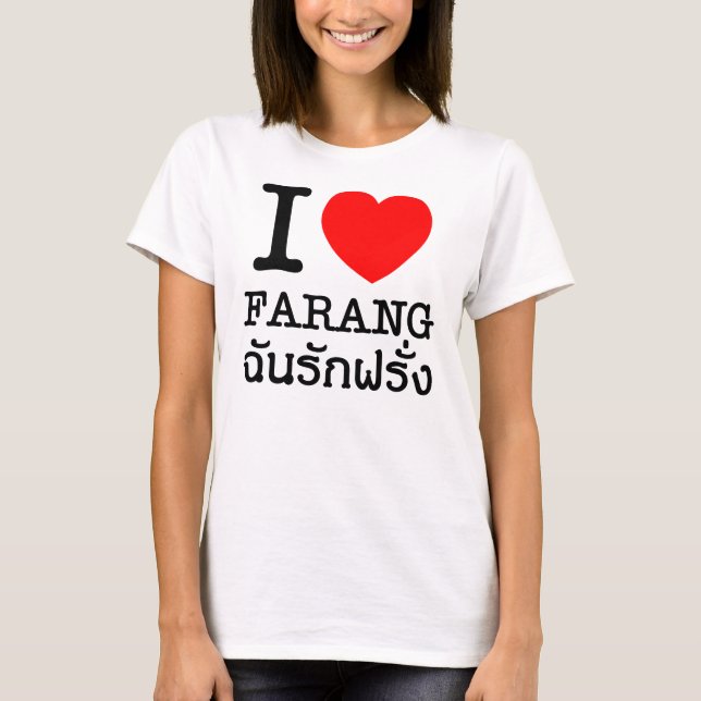 T-shirt I coeur (amour) Farang (Devant)
