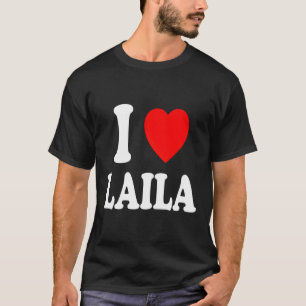 T-shirt I Coeur (Amour) Laila mignonne Couple jumelé Épous
