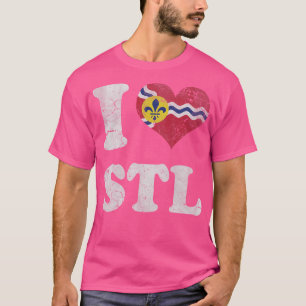 T-shirt I Coeur Drapeau de Saint Louis Missouri