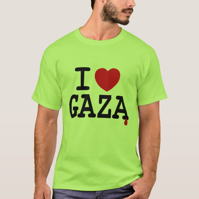 T-SHIRT I COEUR GAZA (Devant)