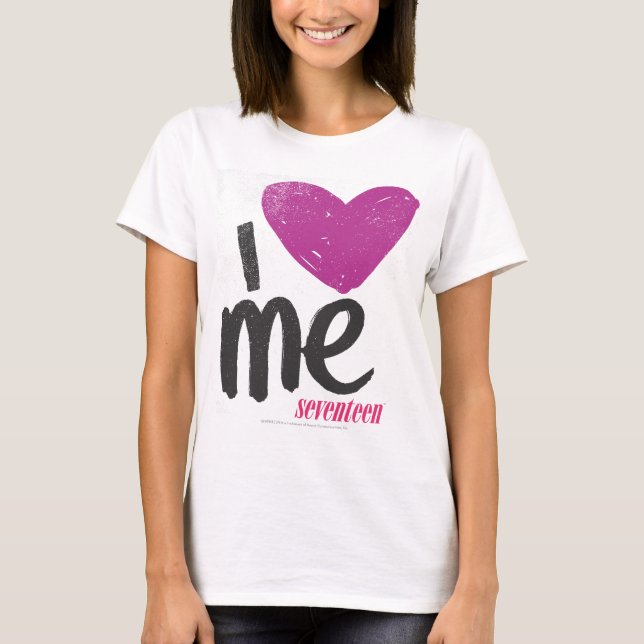 T-shirt I coeur je pourpre (Devant)