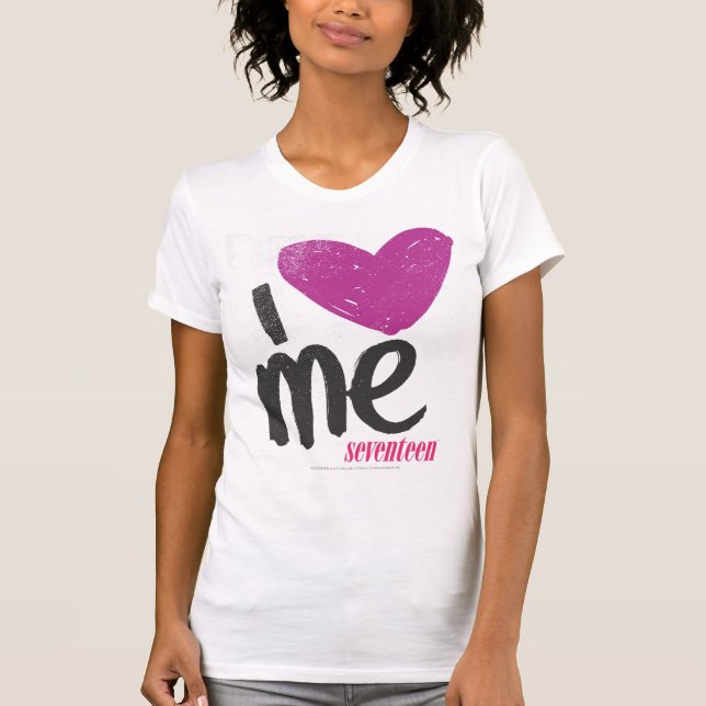 T-shirt I coeur je pourpre (Devant)