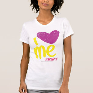 T-shirt I coeur je Pourpre-Jaune