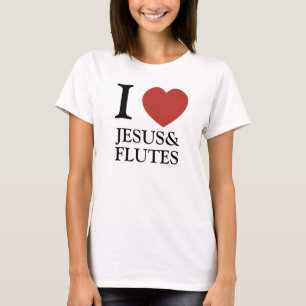 T-shirt I coeur Jésus et cannelures