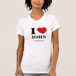 T-shirt I coeur John, la pièce en t des femmes