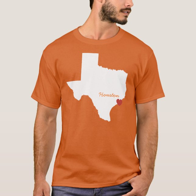 T-shirt I coeur le Texas - ville personnalisable (Devant)