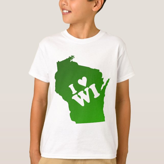 T-shirt I coeur le Wisconsin (Devant)