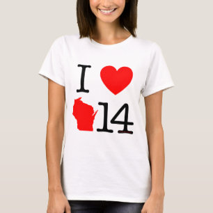 T-shirt I coeur le Wisconsin 14