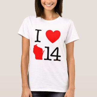 T-shirt I coeur le Wisconsin 14