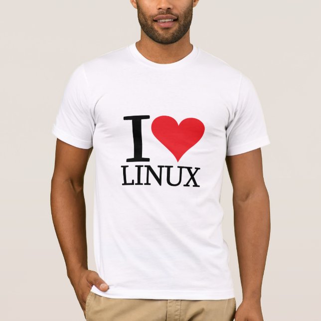 T-shirt I coeur Linux (Devant)