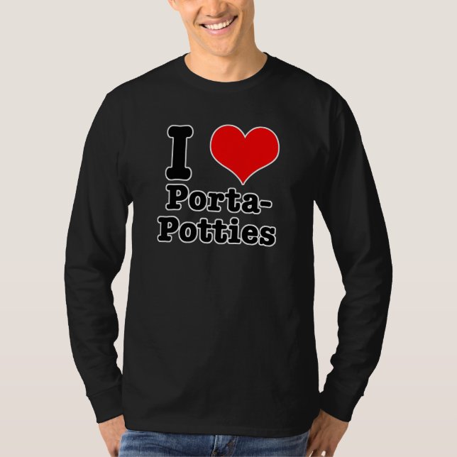 T-shirt I COEUR (LOVE) porta potties (Devant)