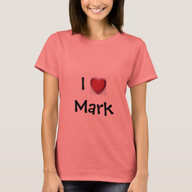 T-shirt I (coeur) Marque - Customisé (Devant)