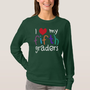 T-shirt I coeur mon cinquième amour de professeur de