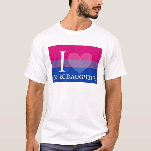 T-shirt I coeur mon dérivé de Bi (Devant)