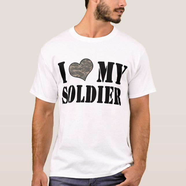 T-shirt I coeur mon soldat (Devant)
