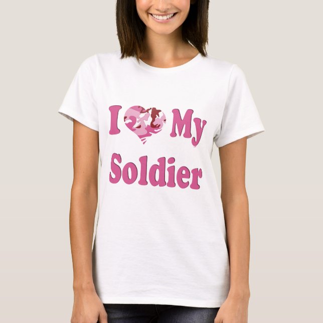 T-shirt I coeur mon soldat (Devant)
