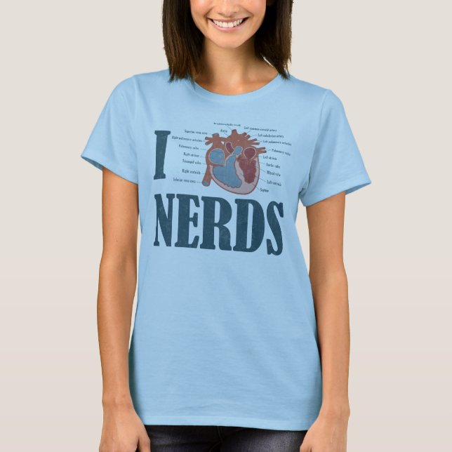 T-SHIRT I COEUR NERDS (Devant)