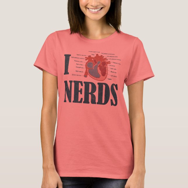 T-SHIRT I COEUR NERDS (Devant)