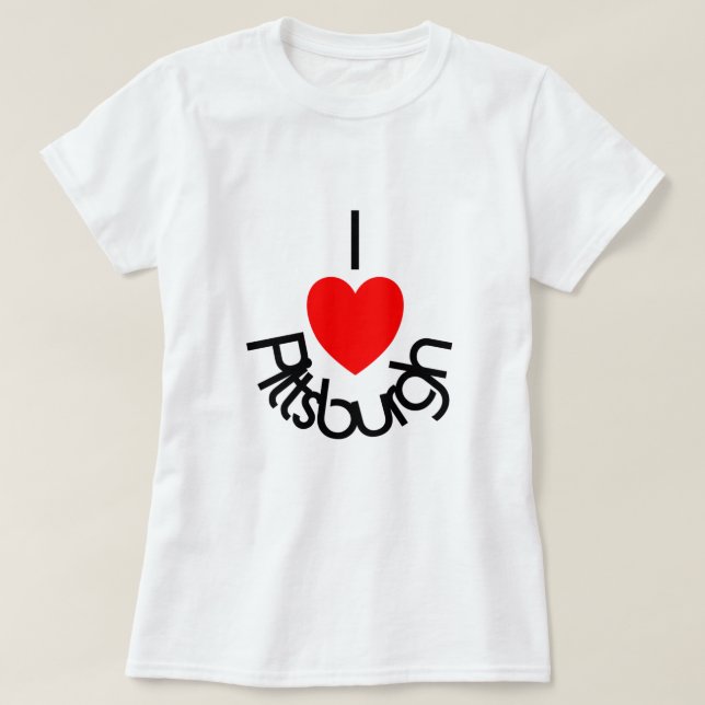 T-shirt I coeur Pittsburgh (Design devant)