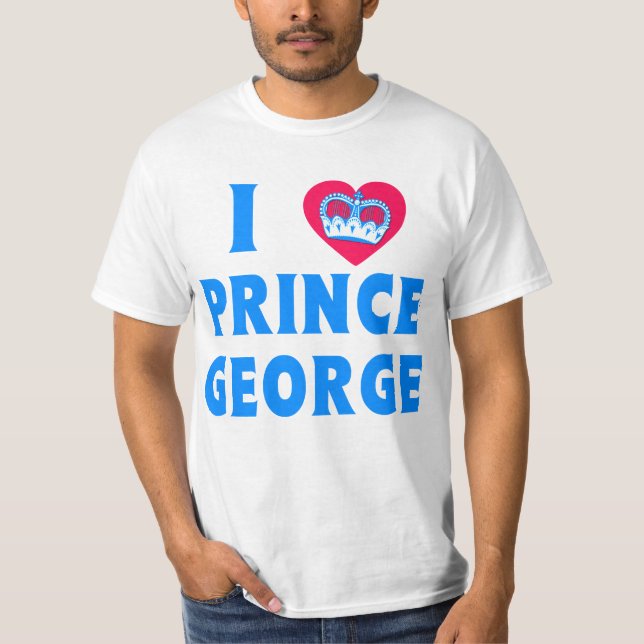 T-shirt I COEUR PRINCE GEORGE avec coeur et couronne (Devant)
